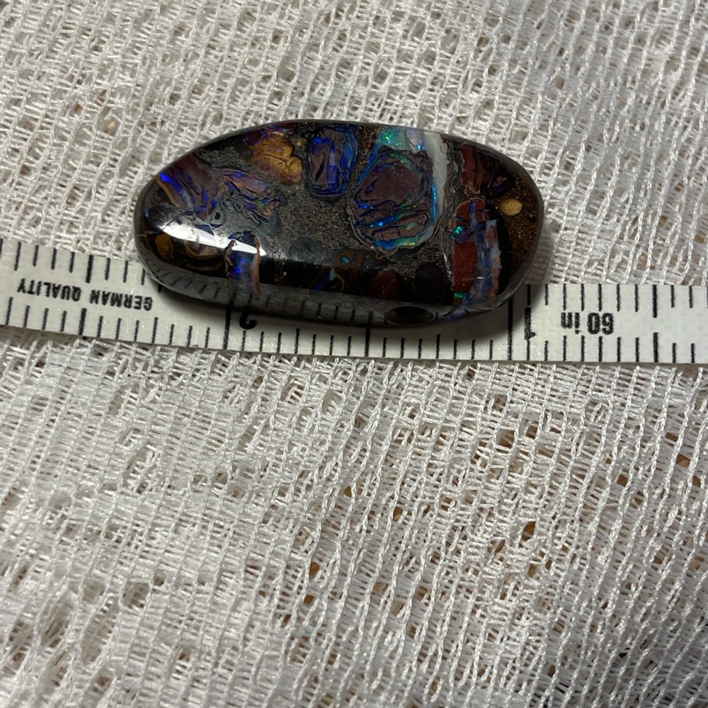Polished Australian Boulder Opal Pendant - Picture 2 of 14